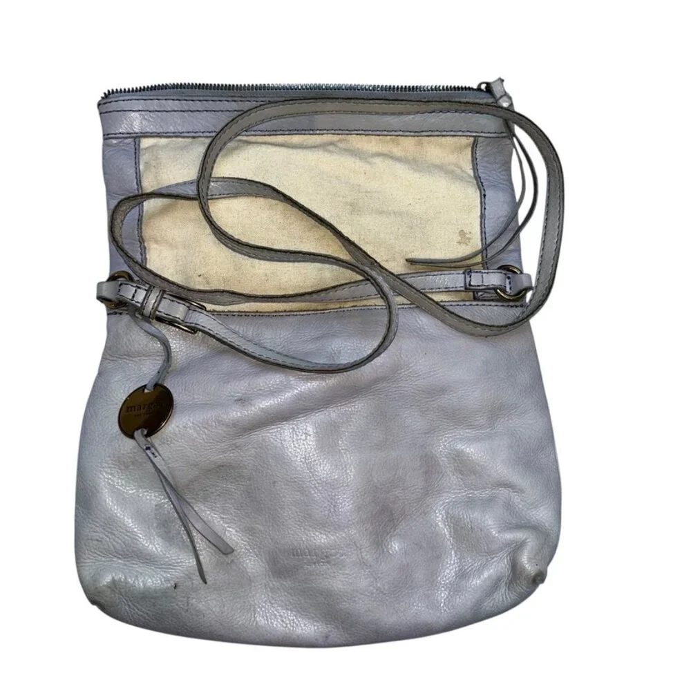 Anthropologie Margot dove gray cross body bag purse